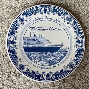 Holland America Line The Tradition Continues Ms Statendam 1993 -Blauw Delft Plat